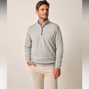 JOHNNIE-O Sully 1/4 Zip Pullover Light Gray Size M